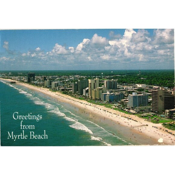 Myrtle Beach South Carolina Aerial View Postcard - Picture 1 of 2